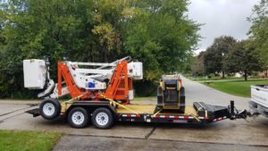Dan's Tree Service uses machinery for tree removal in Waukesha, WI